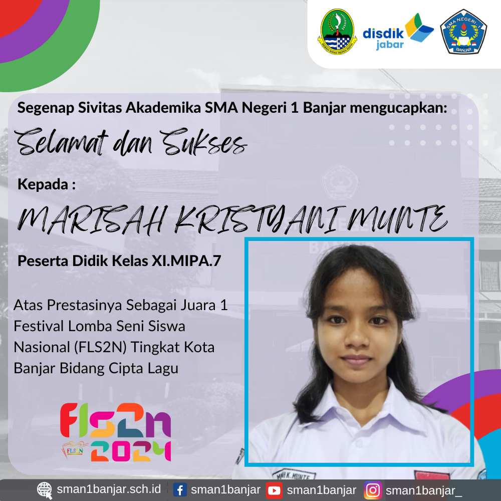 Juara 1 FLS2N-Cipta Lagu Tingkat Kota Banjar